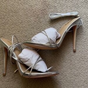 EGO Silver High Heels Size 9